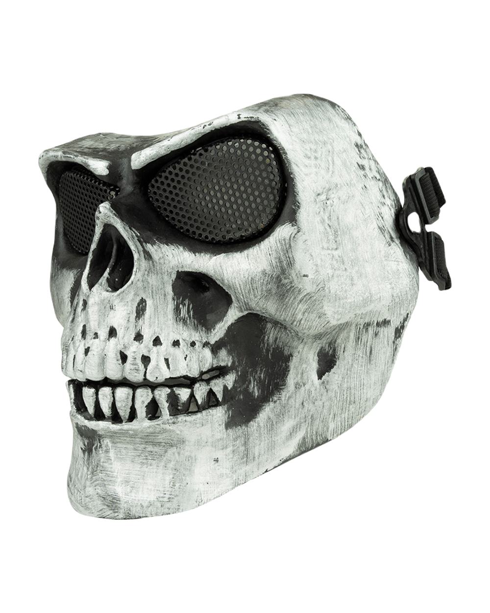 Viper Hardshell Face Mask Skull on white background