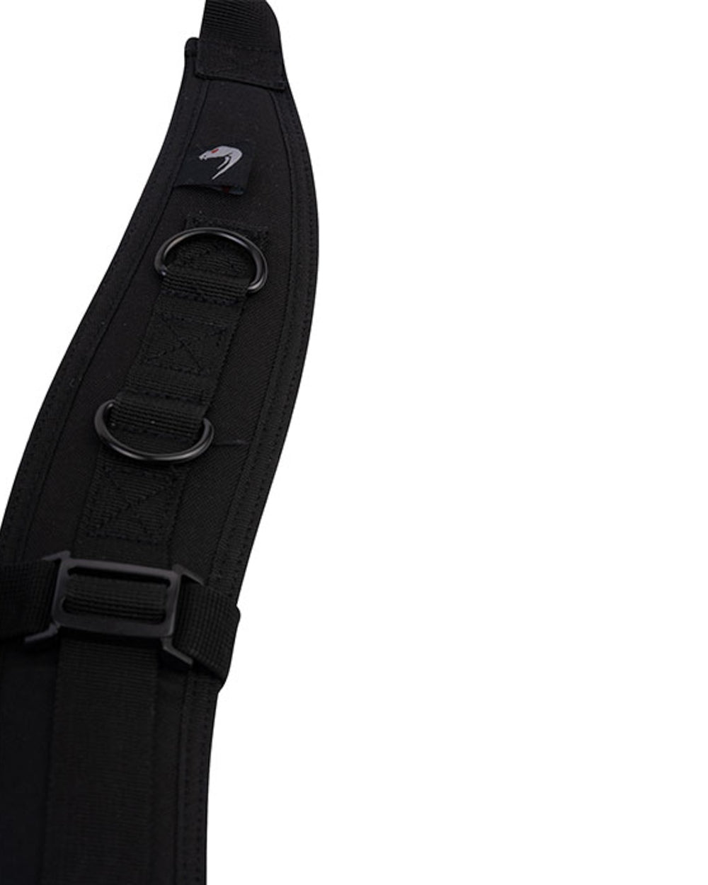 Black Coloured Viper Locking Harness on white background 