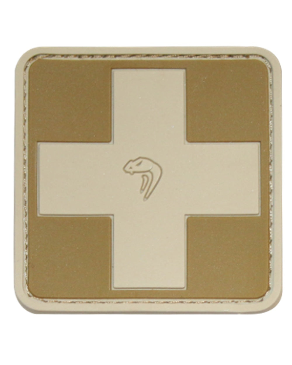 Coyote Coloured Viper Medic Rubber Patch on white background 
