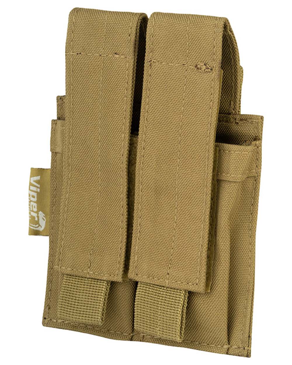 Coyote Coloured Viper Modular Double Pistol Mag Pouch on white background 