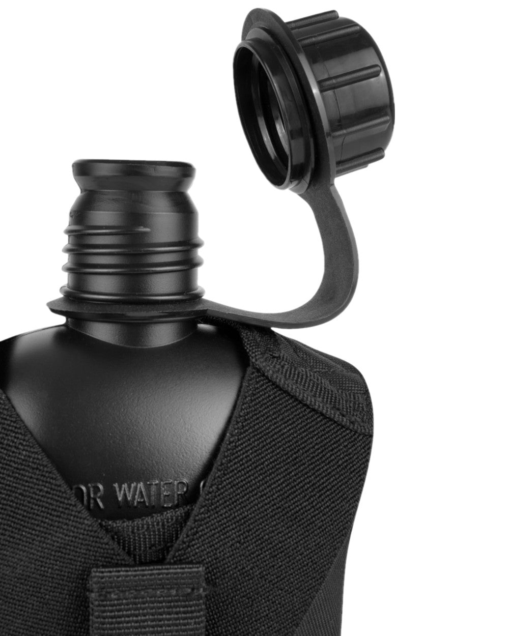 Black Coloured Viper Modular Water Bottle and Pouch on white background 