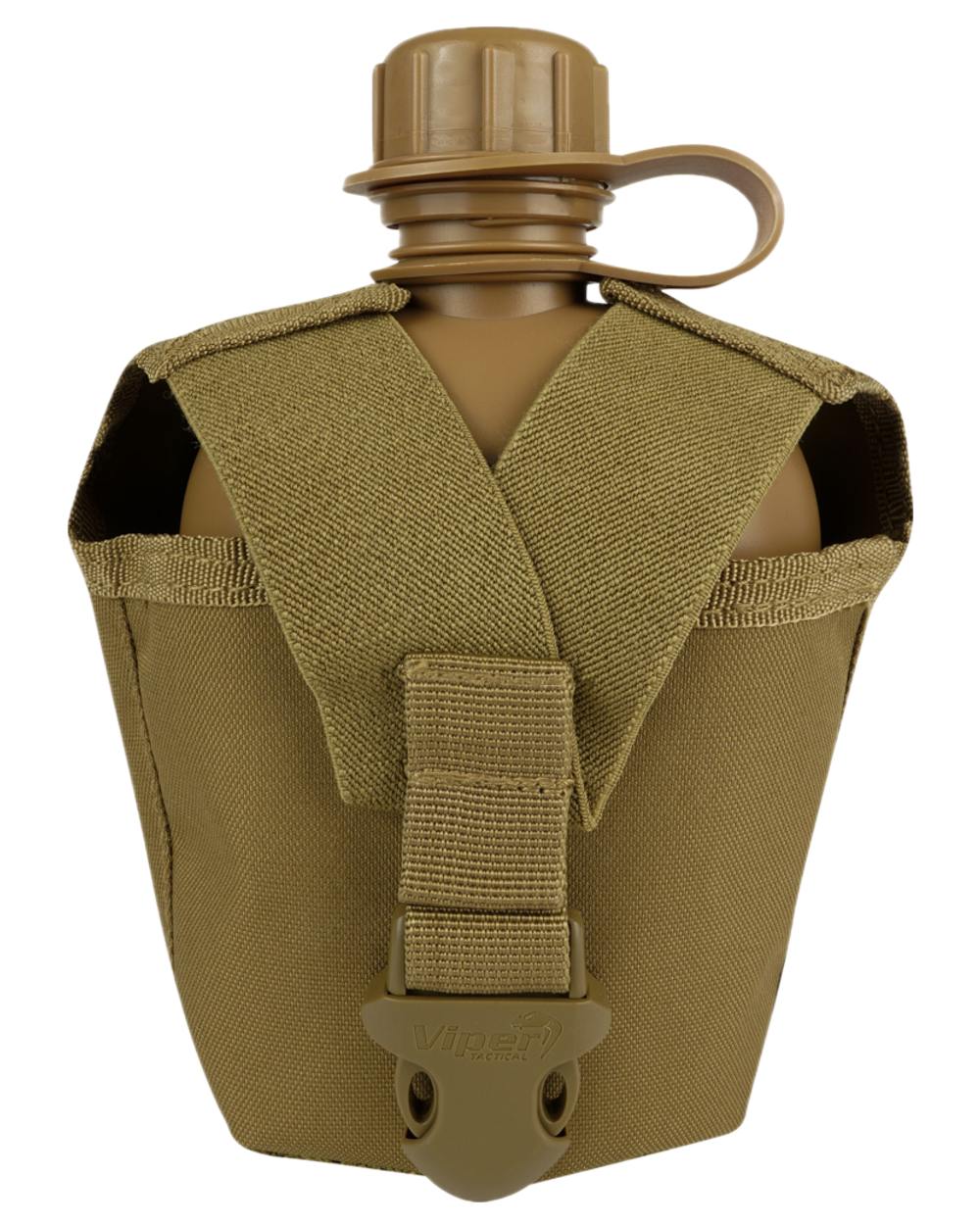 Coyote Coloured Viper Modular Water Bottle and Pouch on white background 