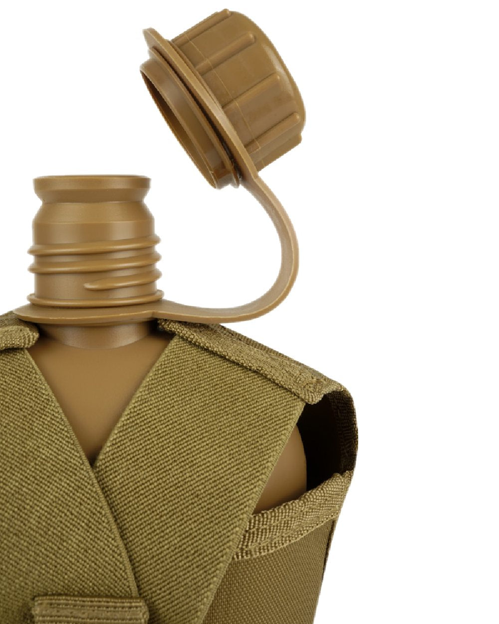 Coyote Coloured Viper Modular Water Bottle and Pouch on white background 