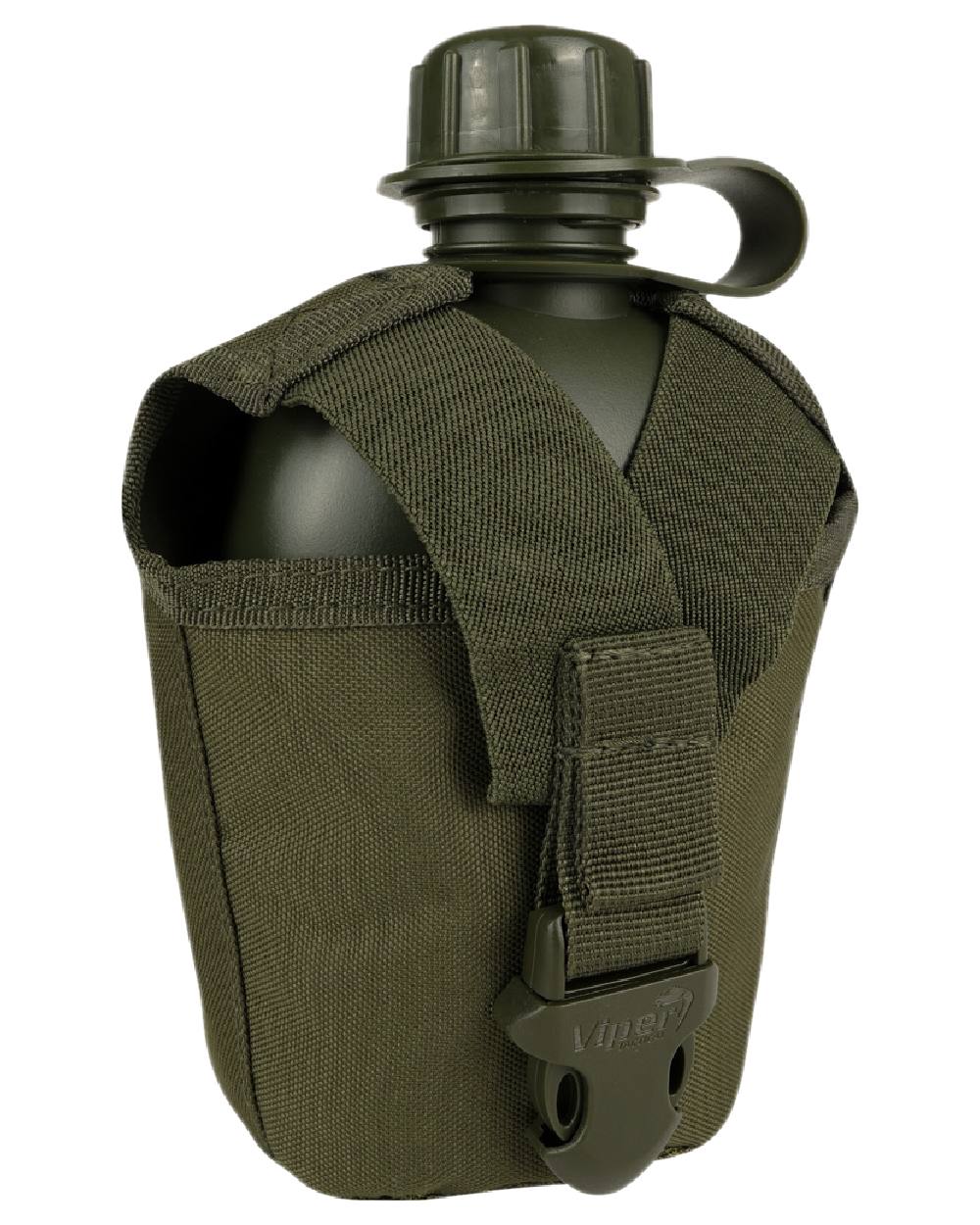 Green Coloured Viper Modular Water Bottle and Pouch on white background 
