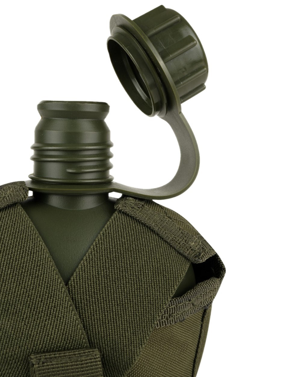 Green Coloured Viper Modular Water Bottle and Pouch on white background 