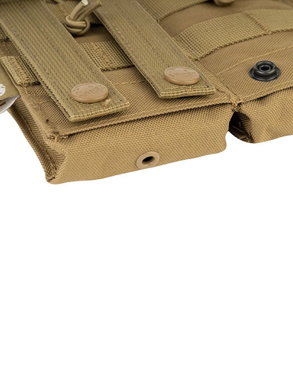 Coyote Coloured Viper Quick Release Double Mag Pouch on white background 