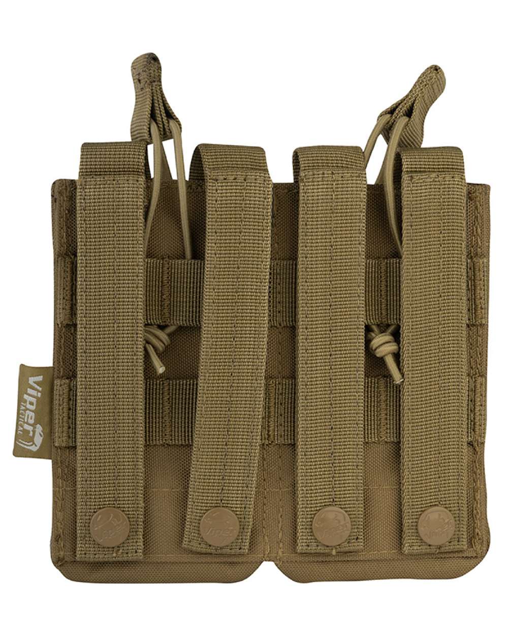 Coyote Coloured Viper Quick Release Double Mag Pouch on white background 