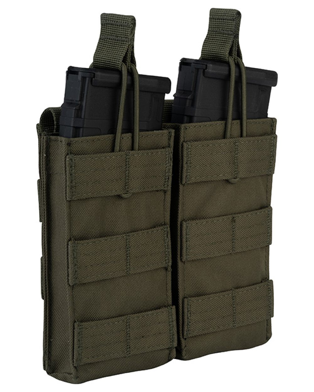 Green Coloured Viper Quick Release Double Mag Pouch on white background 