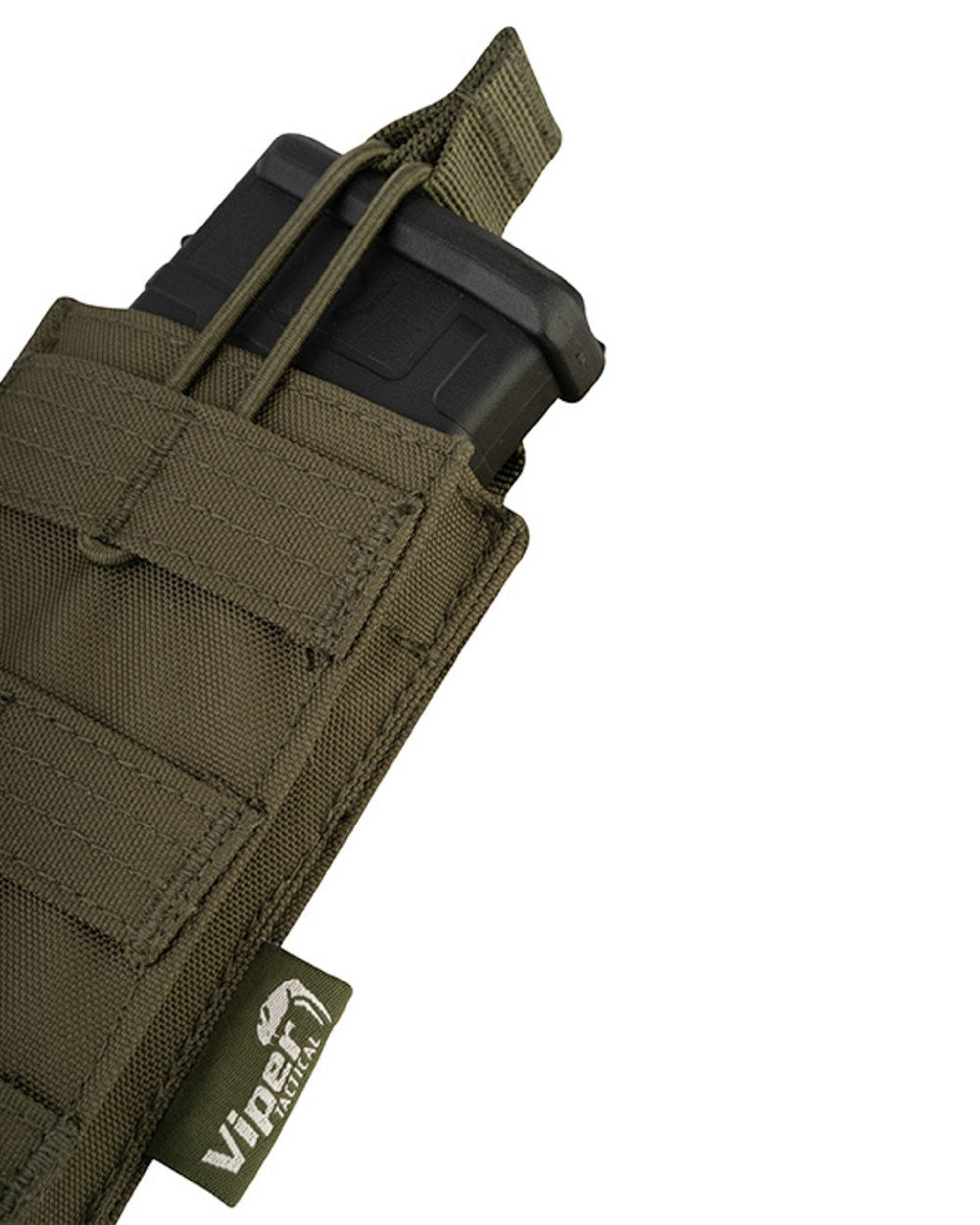Green Coloured Viper Quick Release Mag Pouch on white background 