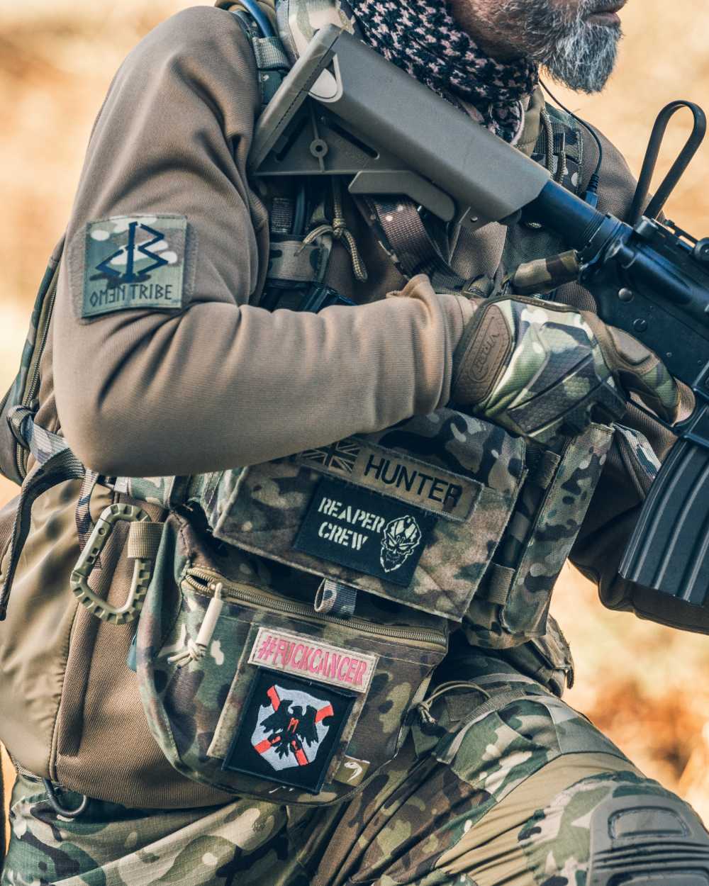 VCAM Coloured Viper Scrote Pouch on blurry background 