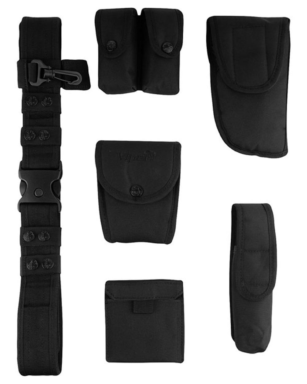 Black Coloured Viper Security Belt System on white background 