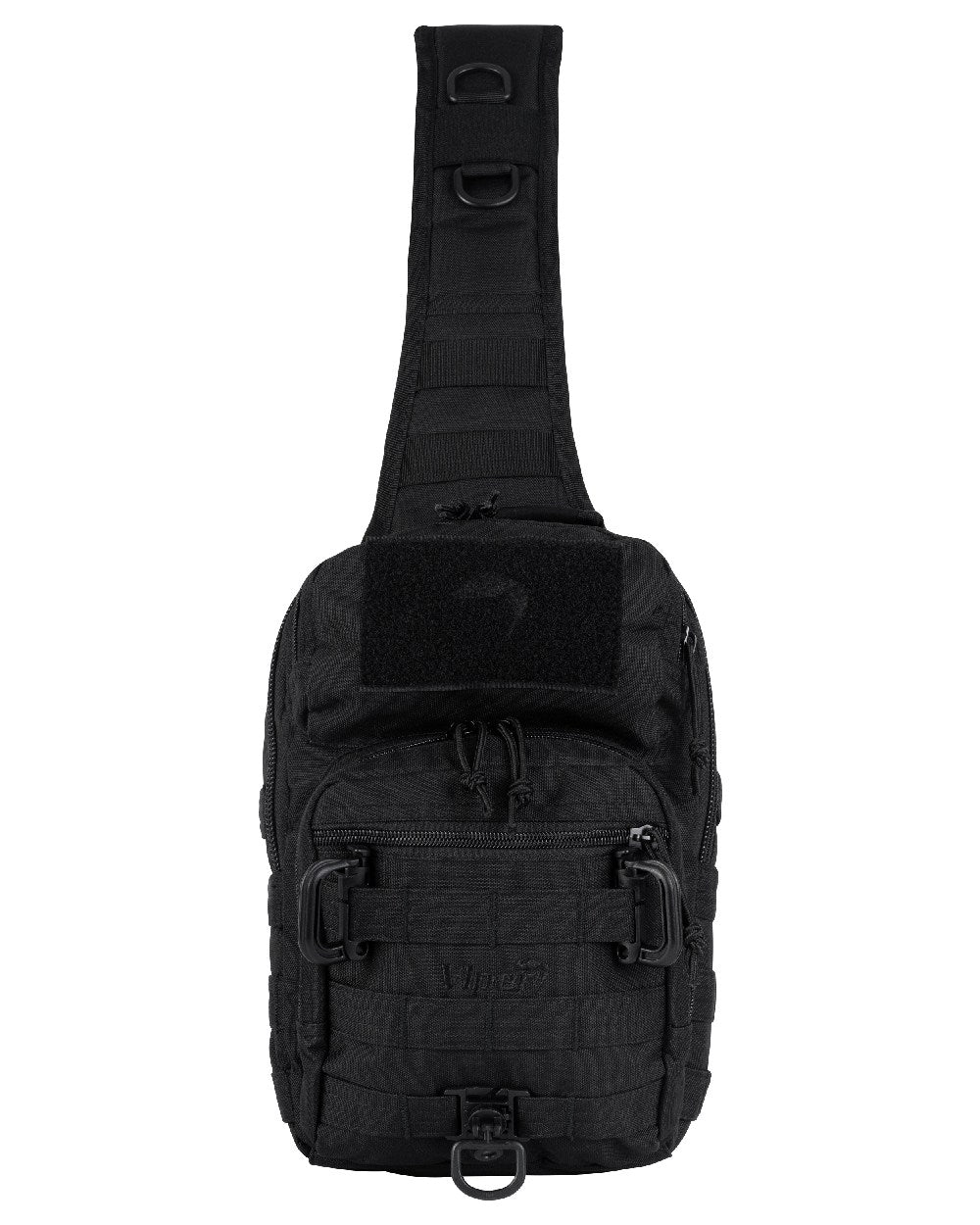 Black Coloured Viper Shoulder Pack on white background 
