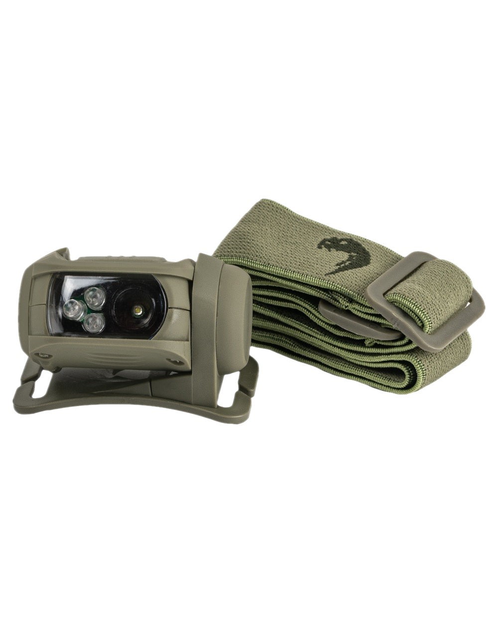Green Coloured Viper Special Ops Head Torch on white background 