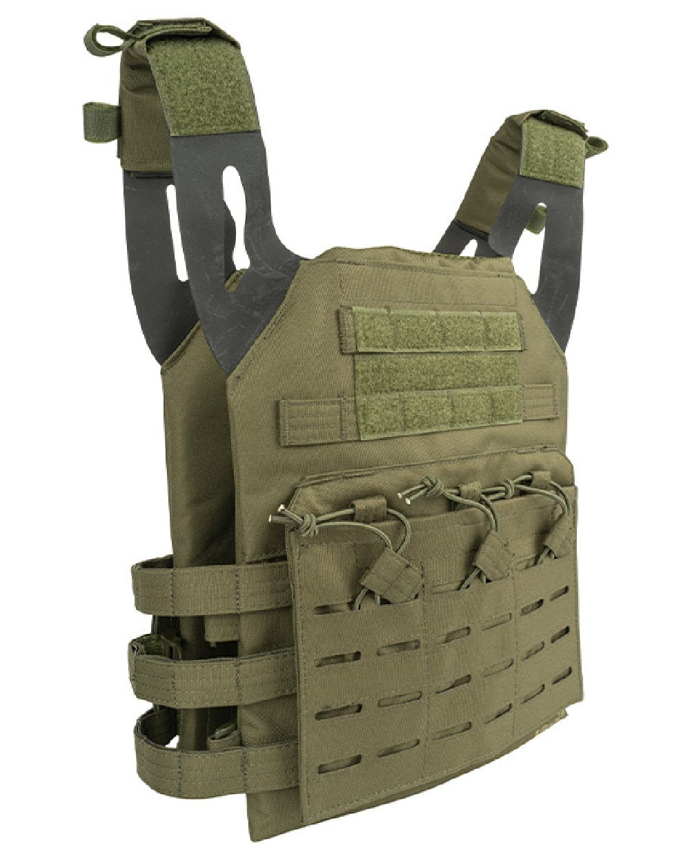 Green Coloured Viper Special Ops Plate Carrier on white background 