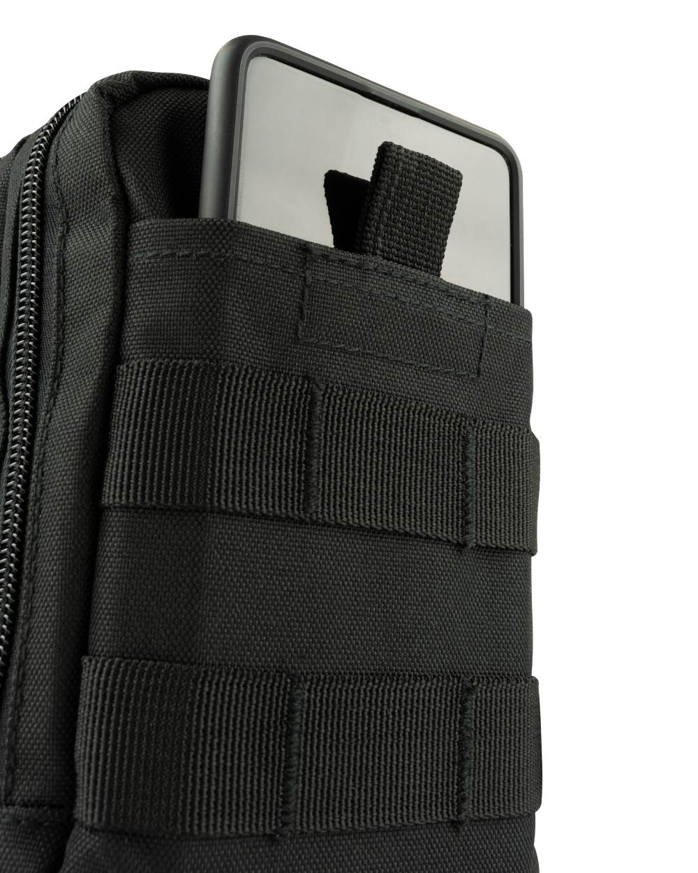 Black Coloured Viper Splitter Pouch on white background 