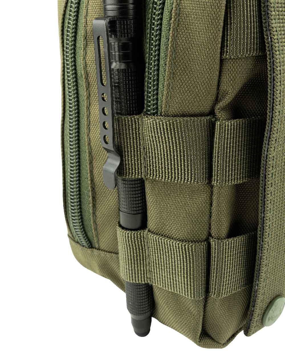 Green Coloured Viper Splitter Pouch on white background 