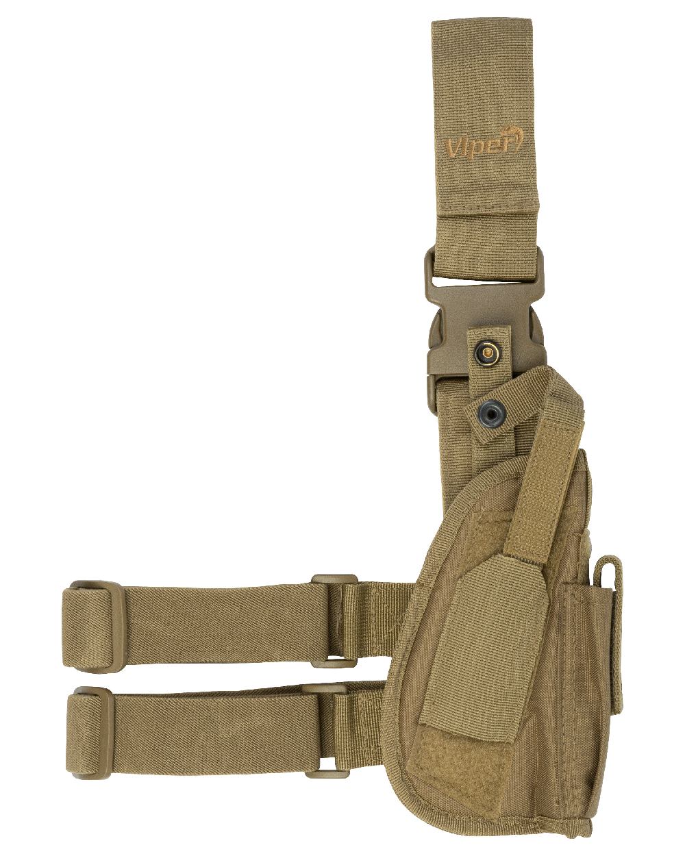 Coyote Coloured Viper Tactical Leg Holster on white background 