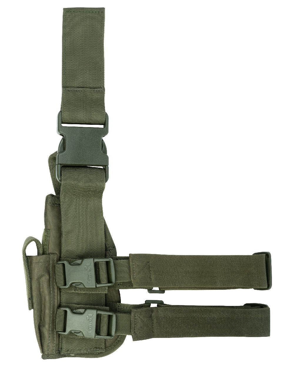 Green Coloured Viper Tactical Leg Holster on white background 