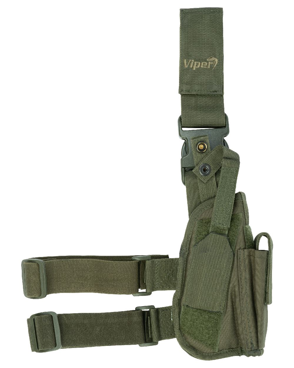 Green Coloured Viper Tactical Leg Holster on white background 