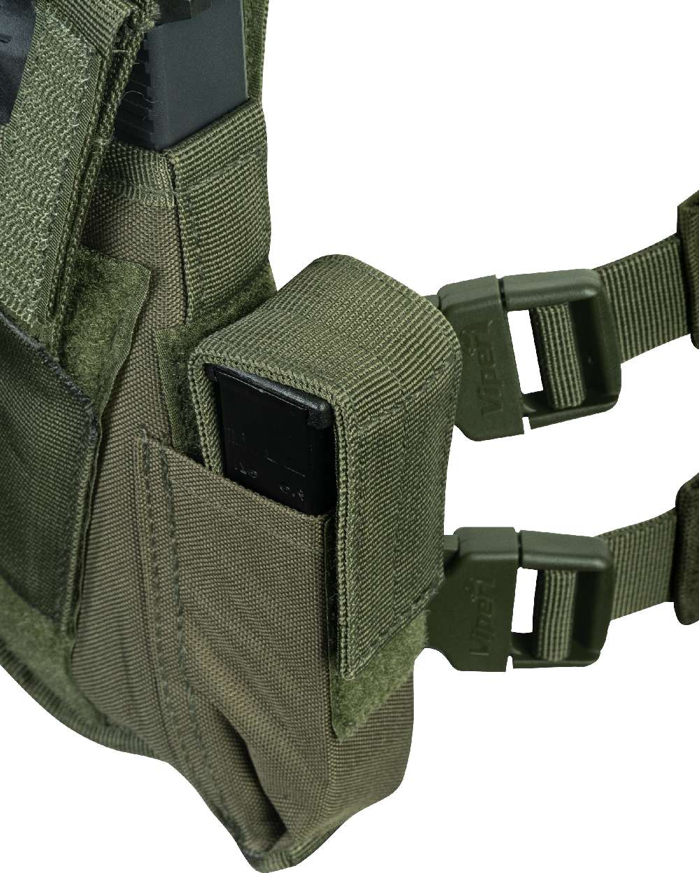 Green Coloured Viper Tactical Leg Holster on white background 