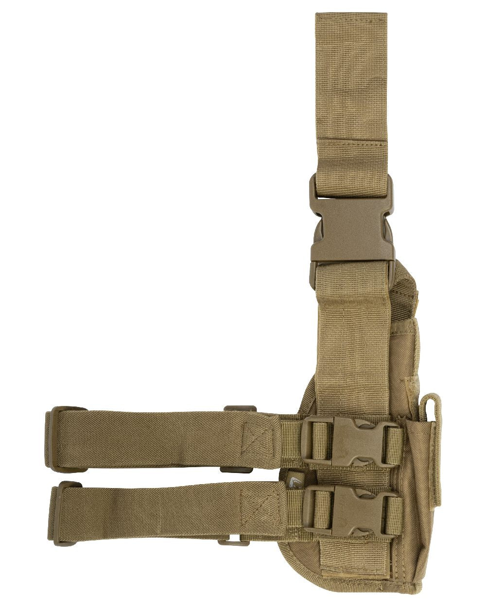 Coyote Coloured Viper Tactical Leg Holster Left Handed on white background 