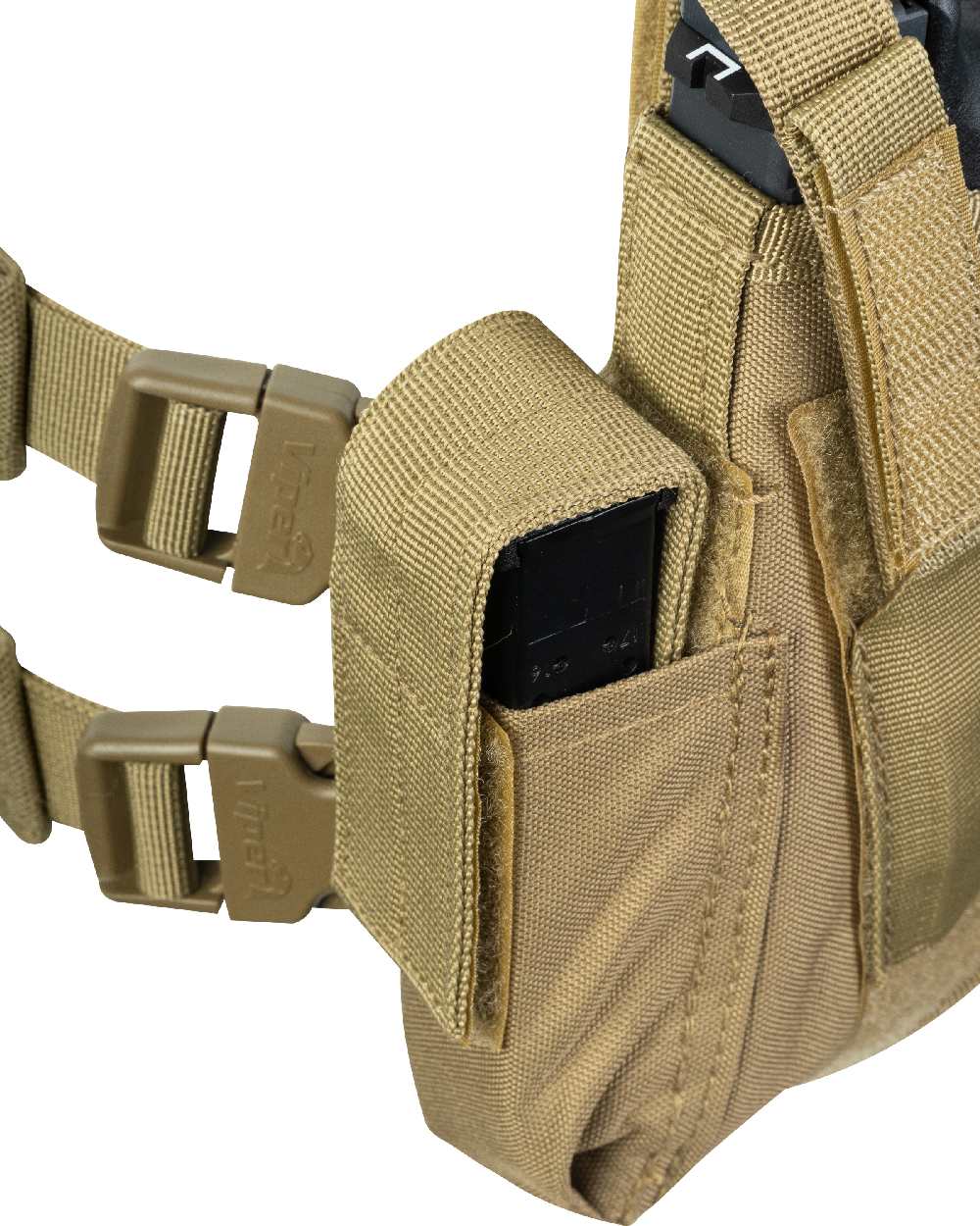 Coyote Coloured Viper Tactical Leg Holster Left Handed on white background 