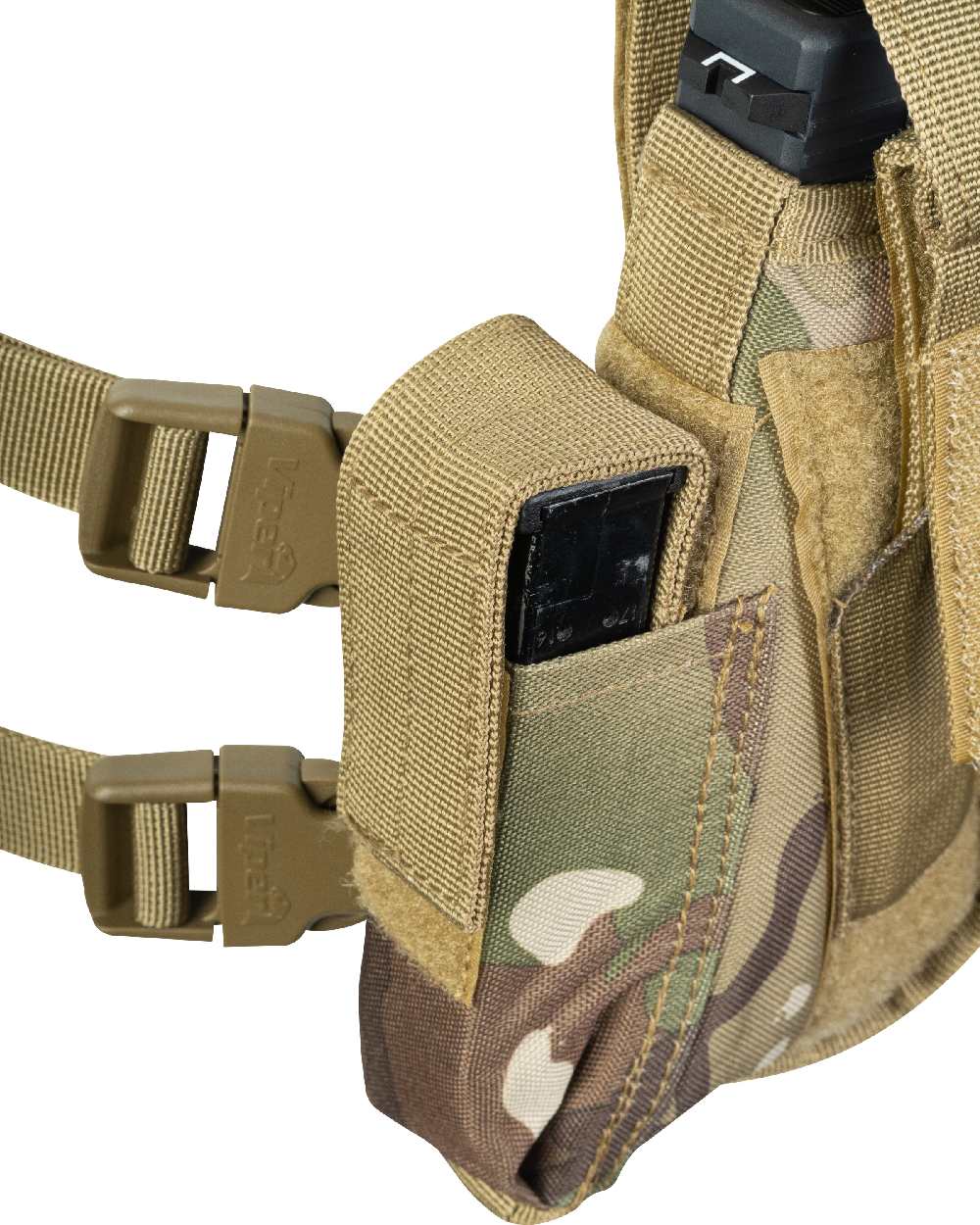VCAM Coloured Viper Tactical Leg Holster Left Handed on white background 
