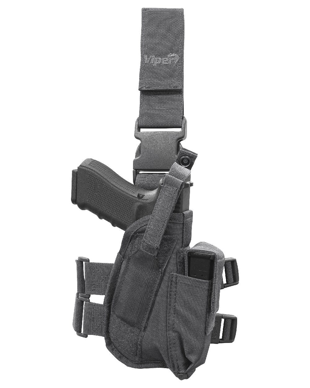 Titanium Coloured Viper Tactical Leg Holster on white background 