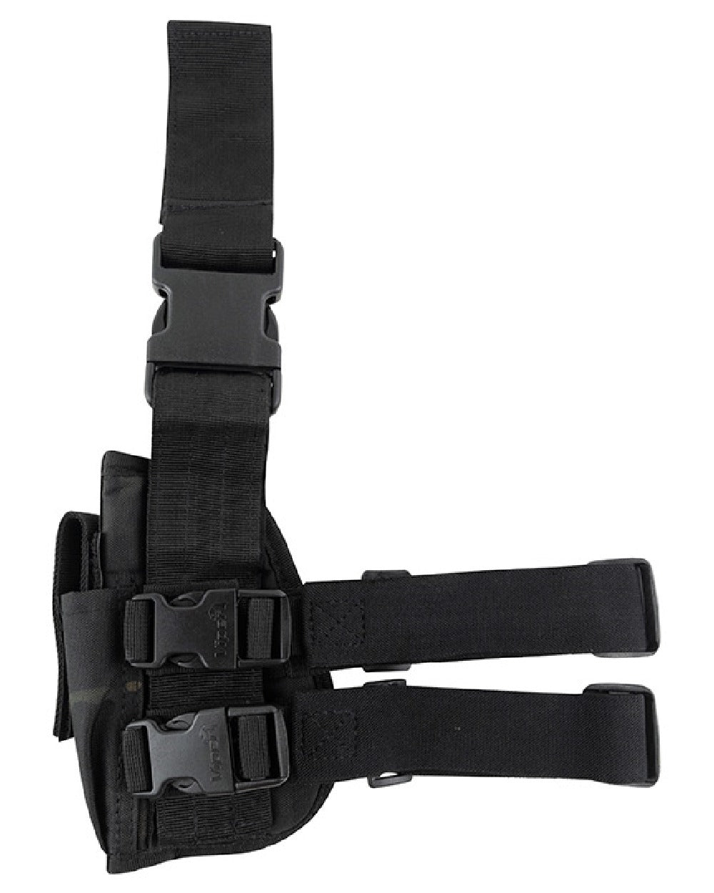 VCAM Black Coloured Viper Tactical Leg Holster on white background 