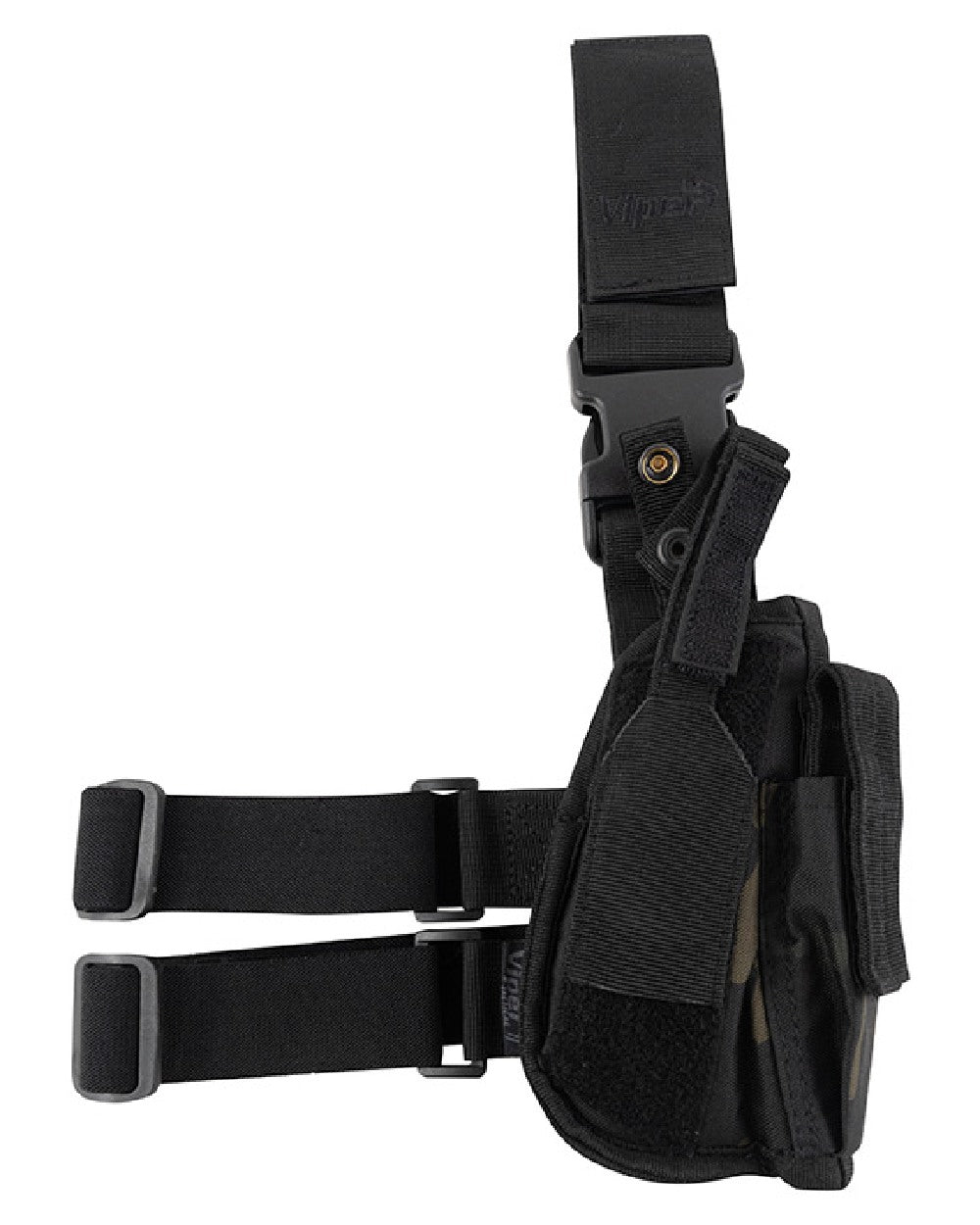 VCAM Black Coloured Viper Tactical Leg Holster on white background 
