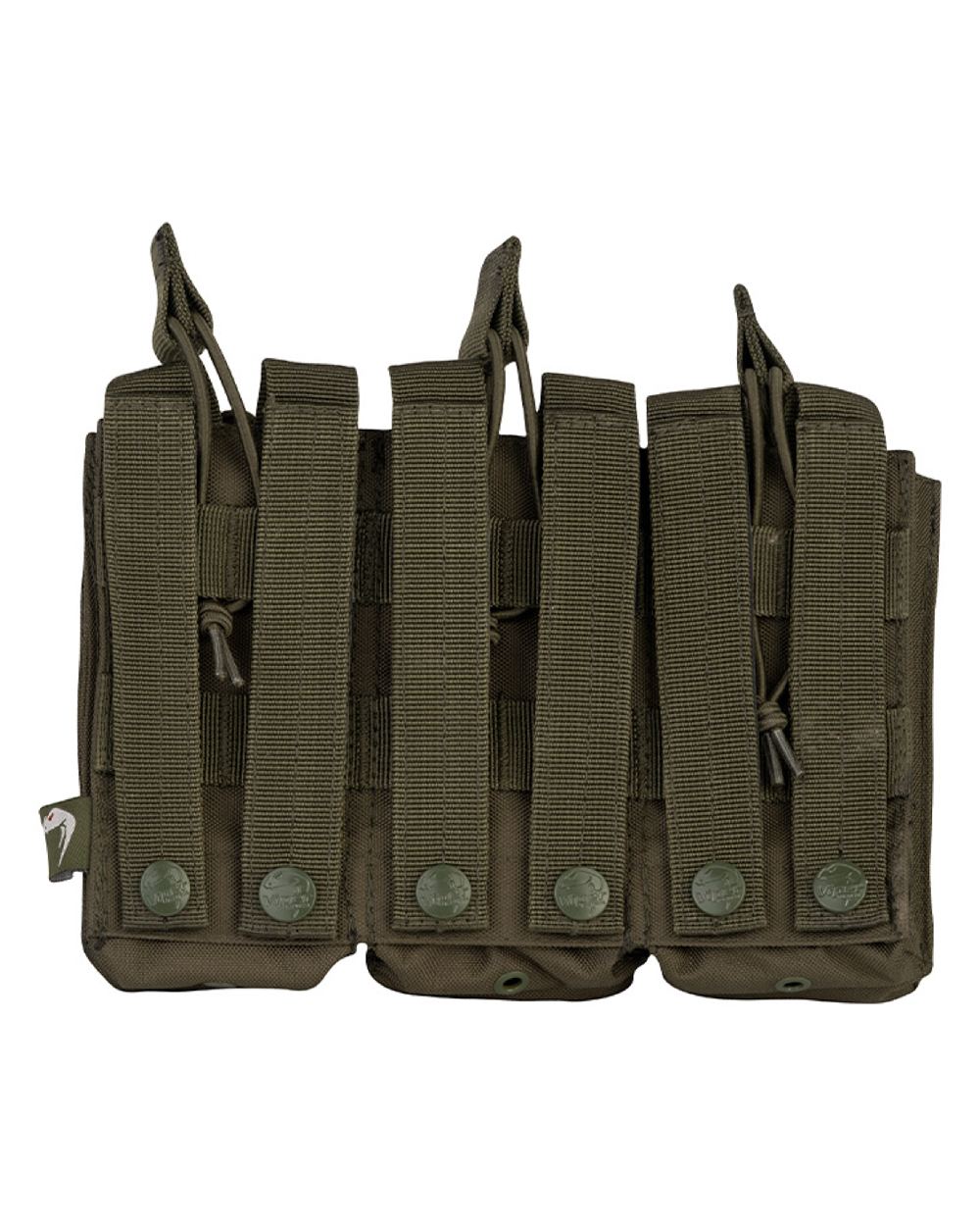 Green Coloured Viper Treble Duo Mag Pouch on white background 