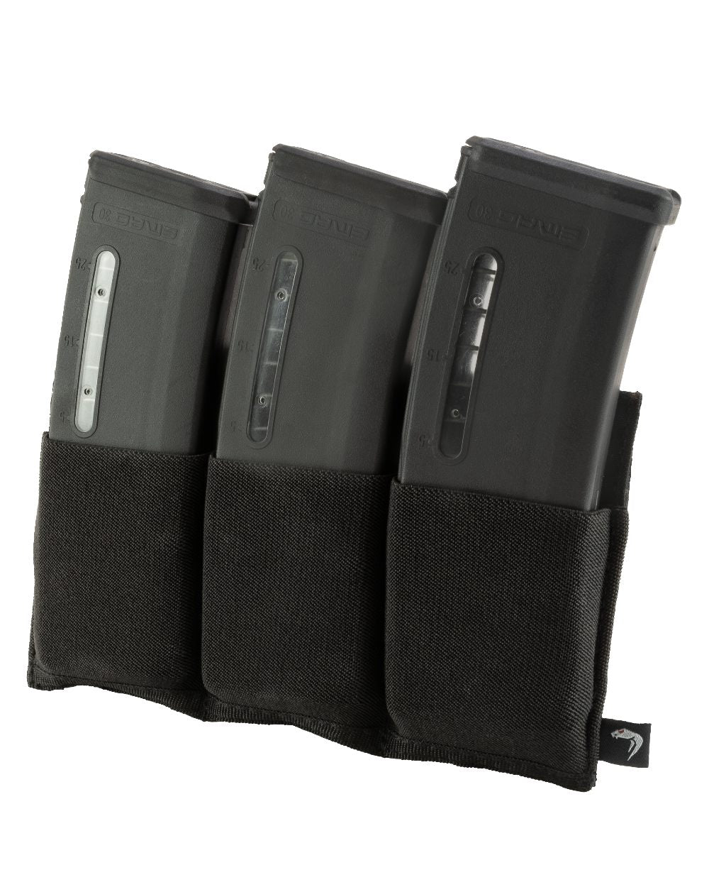Black Coloured Viper Triple Rifle Mag Plate on white background 