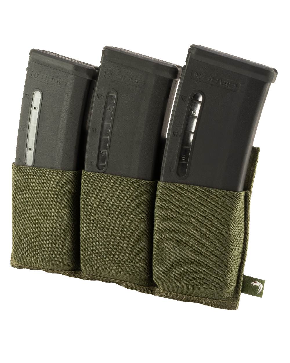 Green Coloured Viper Triple Rifle Mag Plate on white background 