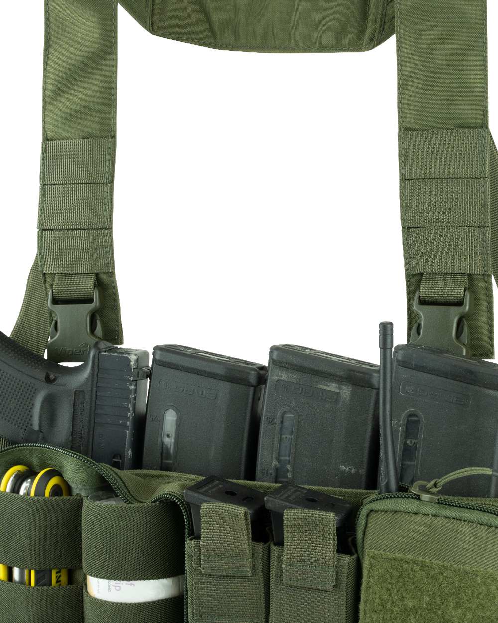 Green Coloured Viper VX Buckle Up Ready Rig on white background 