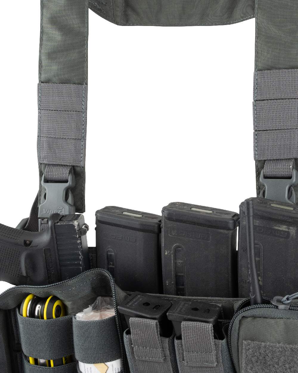 Titanium Coloured Viper VX Buckle Up Ready Rig on white background 