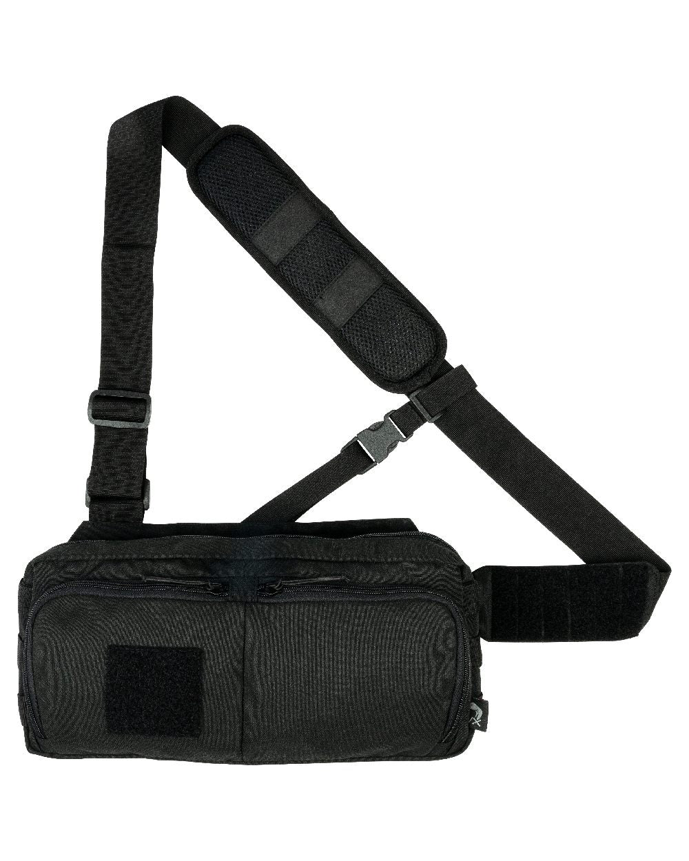 Black Coloured Viper VX Buckle Up Sling Pack on white background 