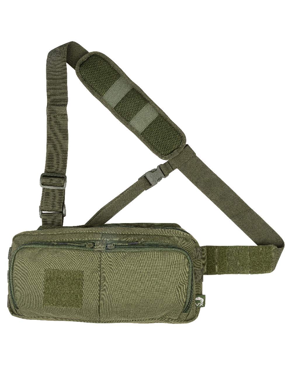 Green Coloured Viper VX Buckle Up Sling Pack on white background 