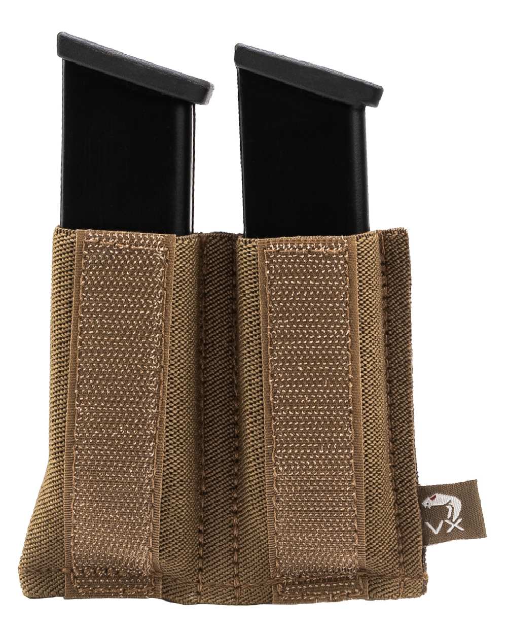 Dark Coyote Coloured Viper VX Double Pistol Mag Sleeve on white background 