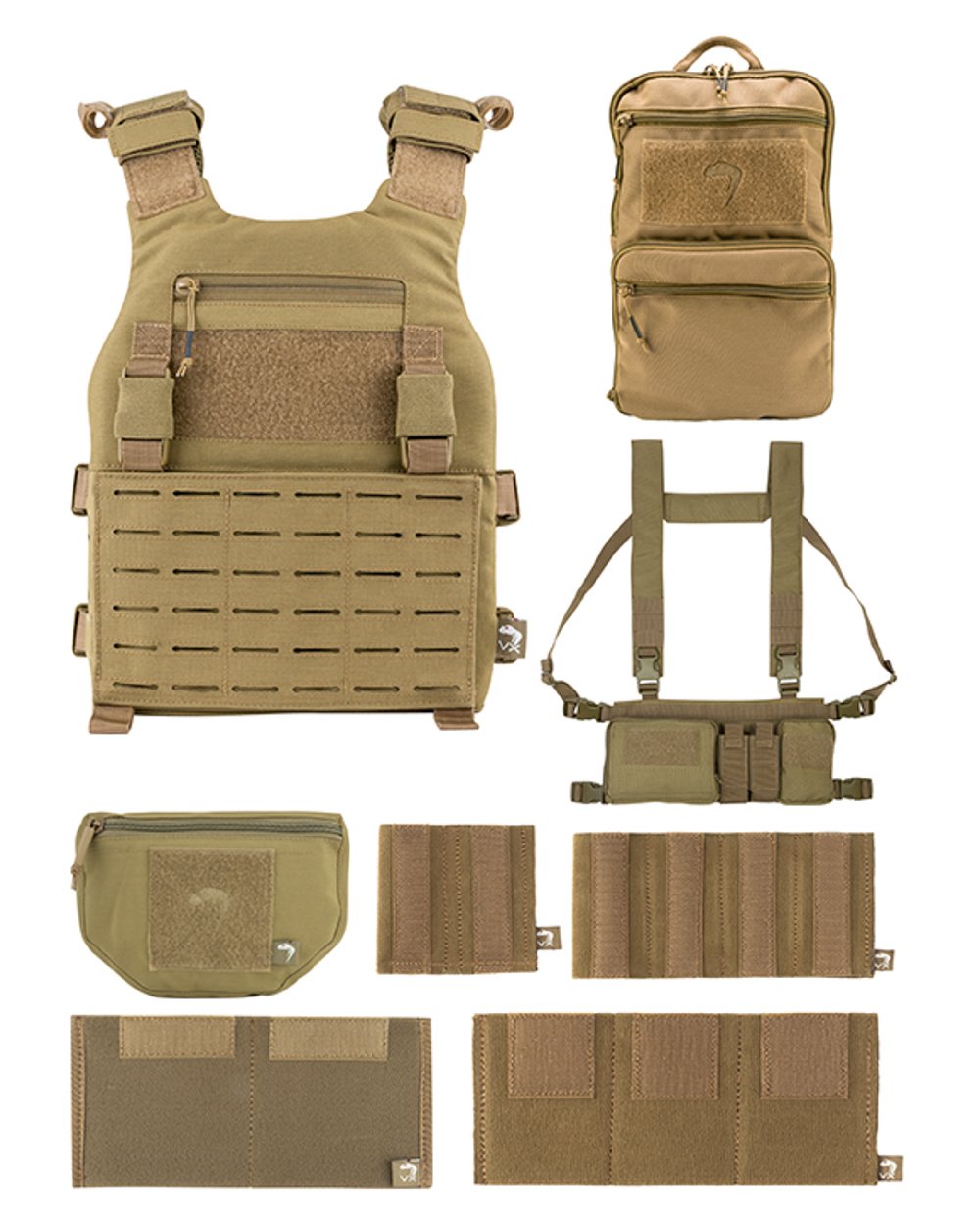 Coyote Coloured Viper VX Multi Weapon System Set on white background 