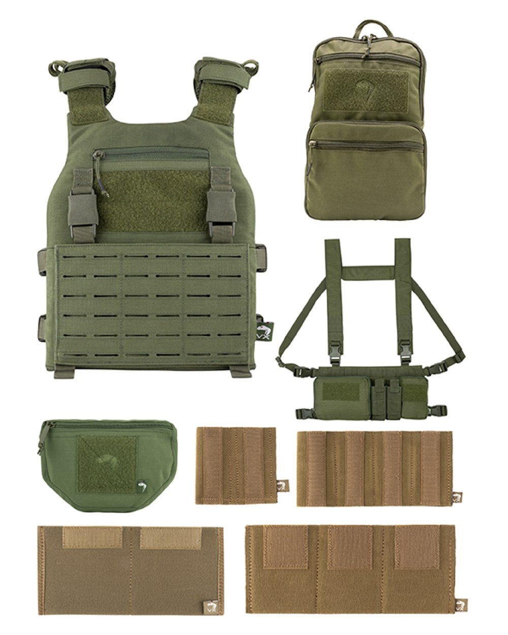 Green Coloured Viper VX Multi Weapon System Set on white background 