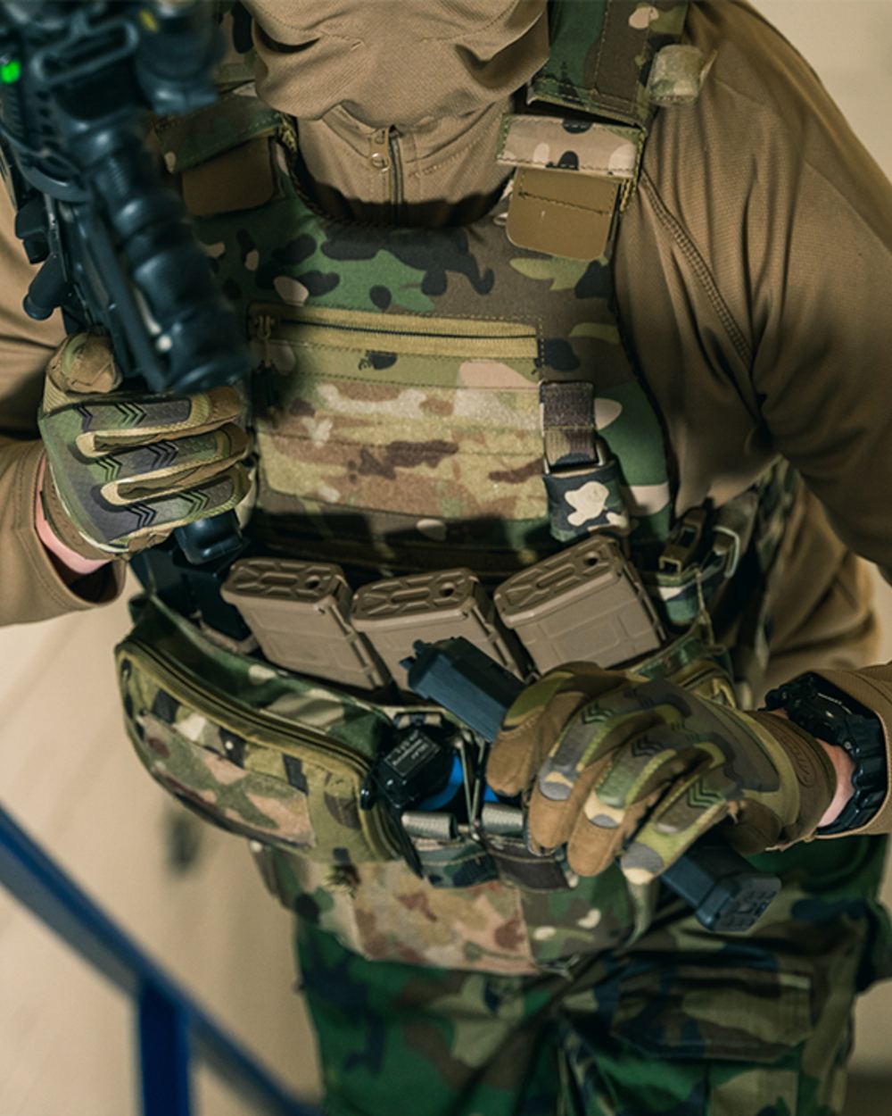 VCAM Coloured Viper VX Multi Weapon System Set on blurry background 