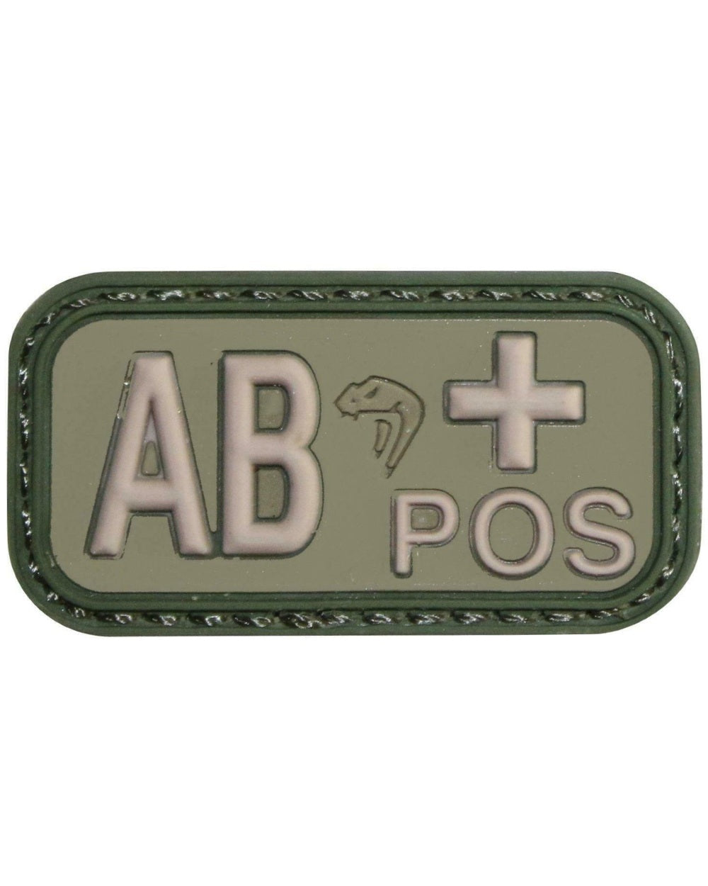 Viper Blood Group Rubber Patch AB Pos in Green 
