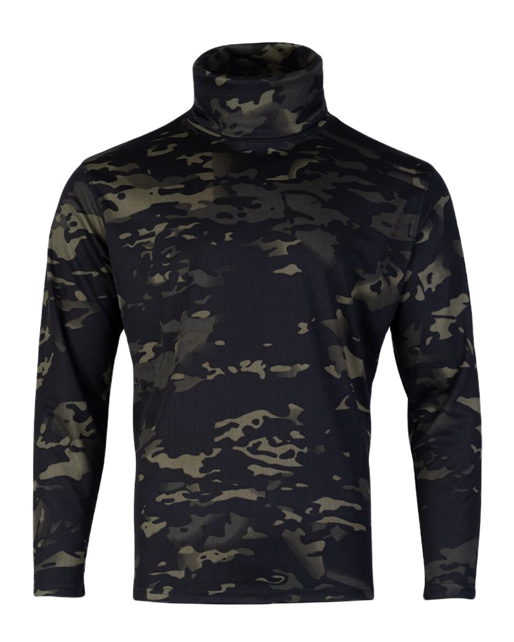 Viper Tactical Roll Neck Top In VCAM Black 