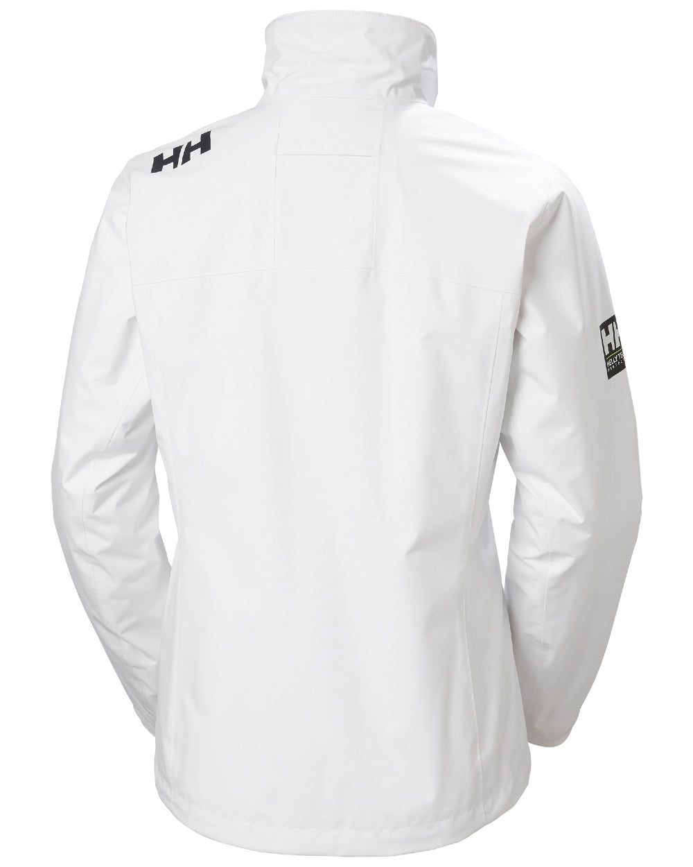 White coloured Helly Hansen Womens Crew Midlayer Sailing Jacket 2.0 on white background 