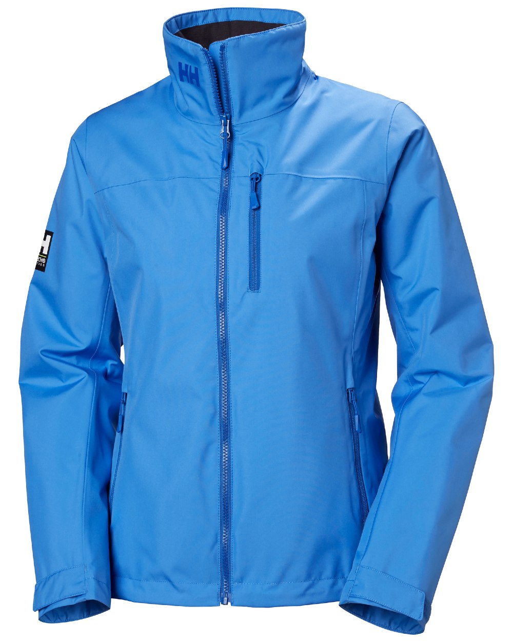 Ultra Blue coloured Helly Hansen Womens Crew Midlayer Sailing Jacket 2.0 on white background 