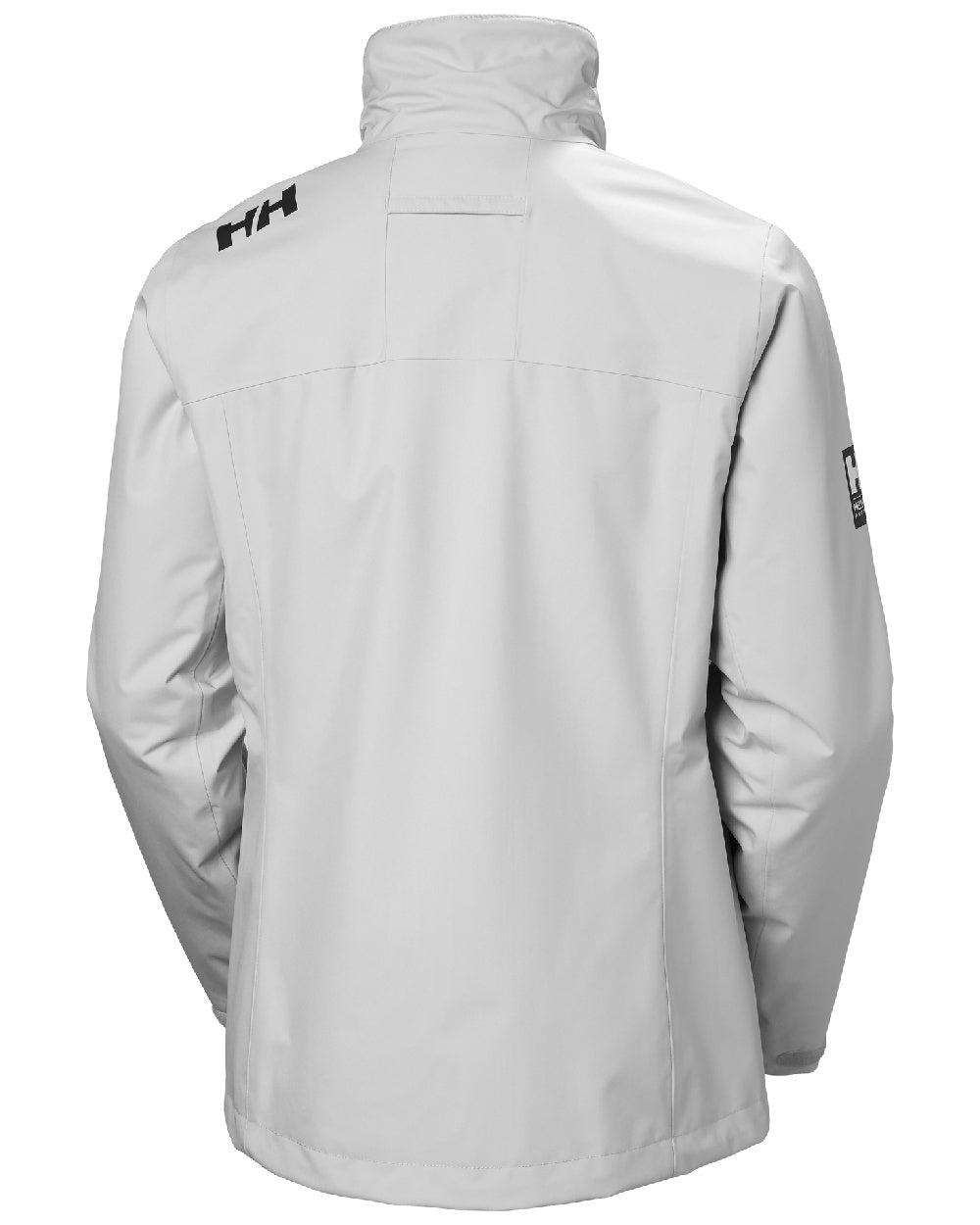 Grey Fog coloured Helly Hansen Womens Crew Midlayer Sailing Jacket 2.0 on white background 