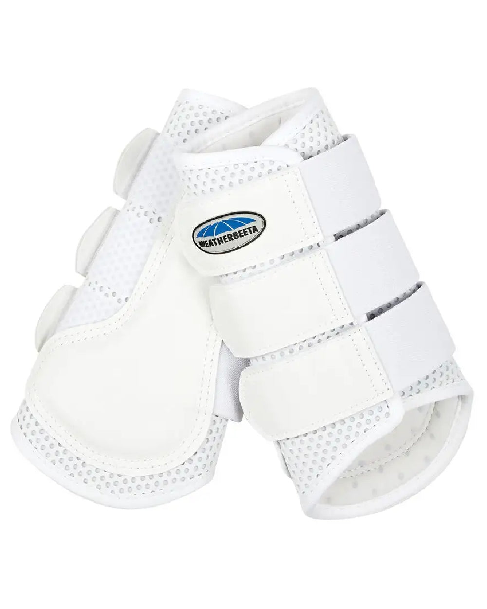 White coloured WeatherBeeta Exercise Boots on white background 