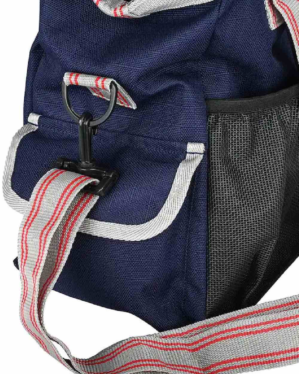 Navy Silver Red coloured WeatherBeeta Grooming Tote Bag on white background 