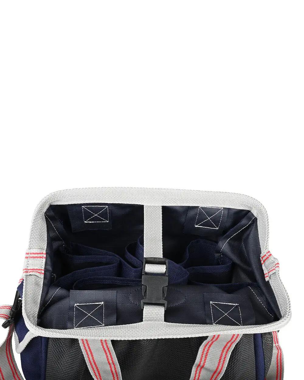 Navy Silver Red coloured WeatherBeeta Grooming Tote Bag on white background 