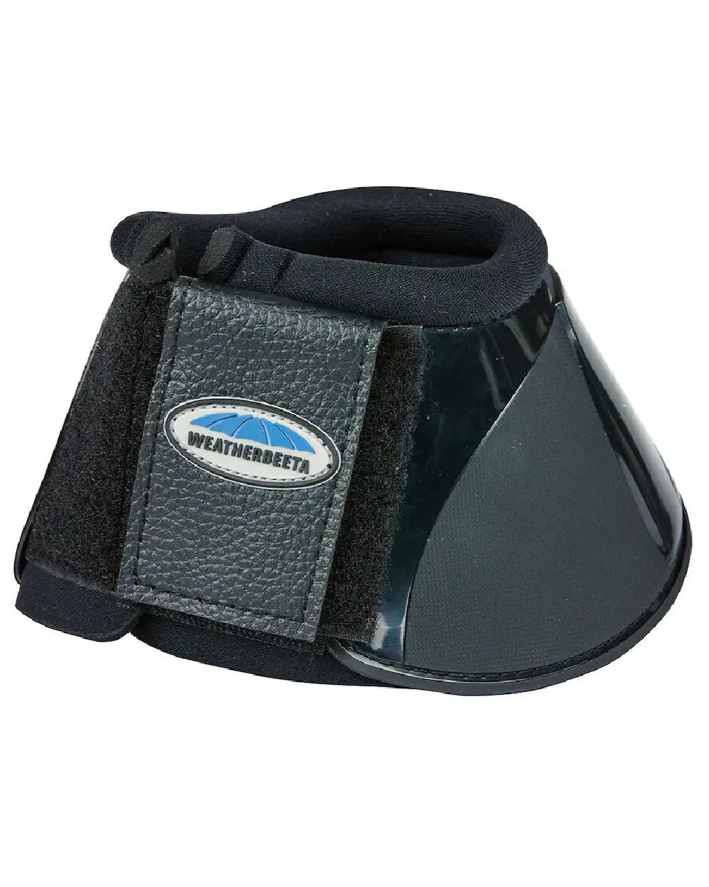Black coloured WeatherBeeta Impact Bell Boots on white background 